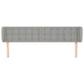 Tête de lit avec oreilles Gris clair 203x23x78/88 cm Tissu