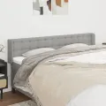 Tête de lit avec oreilles Gris clair 203x16x78/88 cm Tissu