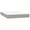 cadre de lit avec matelas Gris clair 120x200cm Tissu