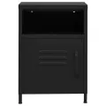 Table de chevet Noir 35x35x51 cm Acier