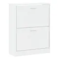 Armoire à chaussure Blanc brillant 63x24x81 cm Bois ingénierie