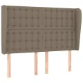 Tête de lit avec oreilles Taupe 147x23x118/128 cm Tissu
