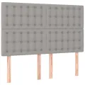 cadre de lit avec matelas Gris clair 140x190cm Tissu