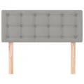 Tête de lit Gris clair 100x5x78/88 cm Tissu
