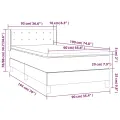 cadre de lit avec matelas Gris 90x190 cm Similicuir