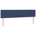 cadre de lit avec matelas Bleu 200x200 cm Tissu