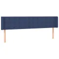 Tête de lit avec oreilles Bleu 203x16x78/88 cm Tissu