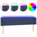 Tête de lit à LED Bleu 203x16x78/88 cm Tissu