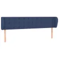 Tête de lit avec oreilles Bleu 163x23x78/88 cm Tissu