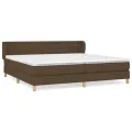 cadre de lit avec matelas Marron foncé 200x200 cm