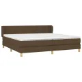 cadre de lit avec matelas Marron foncé 200x200 cm
