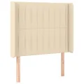 Tête de lit à LED Crème 103x16x118/128 cm Tissu