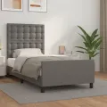 Cadre de lit avec tête de lit Gris 80x200 cm Similicuir