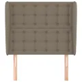 Tête de lit avec oreilles Taupe 103x23x118/128 cm Tissu