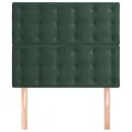 Têtes de lit 2 pcs Vert foncé 100x5x78/88 cm Velours