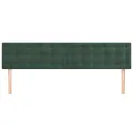 Têtes de lit 2 pcs Vert foncé 100x5x78/88 cm Velours