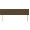Têtes de lit 2 pcs Marron Foncé 100x5x78/88 cm Tissu