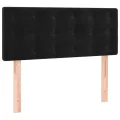 cadre de lit avec matelas Noir 90x190 cm Velours