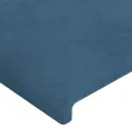 Cadre de lit avec tête de lit Bleu foncé 180x200 cm Velours