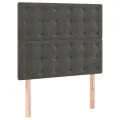 cadre de lit et matelas Gris foncé 90x190 cm Velours