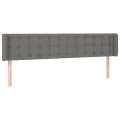 Tête de lit à LED Gris foncé 183x16x78/88 cm Tissu