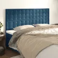 Têtes de lit 4 pcs Bleu foncé 90x5x78/88 cm Velours