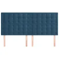 Têtes de lit 4 pcs Bleu foncé 90x5x78/88 cm Velours