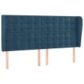 cadre de lit matelas et LED Bleu foncé 180x200 cm