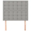Têtes de lit 2 pcs Gris clair 90x5x78/88 cm Tissu