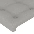 Cadre de lit avec tête de lit Gris clair 90x200 cm Tissu