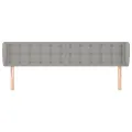 Tête de lit avec oreilles Gris clair 183x23x78/88 cm Tissu