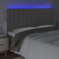 Tête de lit à LED Gris 180x5x118/128 cm Similicuir