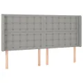 cadre de lit matelas LED Gris clair 180x200 cm Tissu