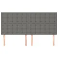 Têtes de lit 4 pcs Gris clair 90x5x78/88 cm Tissu