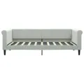 Lit de jour avec matelas gris clair 90x190 cm velours