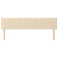 Têtes de lit 2 pcs Crème 100x5x78/88 cm Tissu