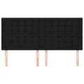 Têtes de lit 4 pcs Noir 80x5x78/88 cm Tissu