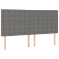 cadre de lit avec matelas Gris foncé 160x200cm Tissu
