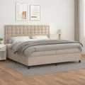 cadre de lit avec matelas Cappuccino 200x200 cm