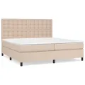 cadre de lit avec matelas Cappuccino 200x200 cm