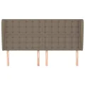 Tête de lit avec oreilles Taupe 163x23x118/128 cm Tissu