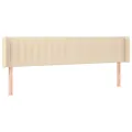 Tête de lit à LED Crème 203x16x78/88 cm Tissu