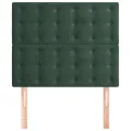 Têtes de lit 2 pcs Vert foncé 90x5x78/88 cm Velours