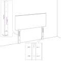 Têtes de lit 2 pcs Vert foncé 90x5x78/88 cm Velours