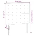 Têtes de lit 2 pcs Vert foncé 90x5x78/88 cm Velours