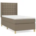 cadre de lit avec matelas Taupe 80x200 cm Tissu