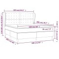 cadre de lit avec matelas Noir 160x200 cm Tissu