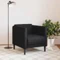 Fauteuil noir tissu