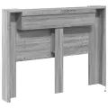 Armoire tête de lit avec LED sonoma gris 140x16,5x103,5 cm