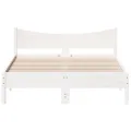 Cadre de lit blanc 120x200 cm bois de pin massif